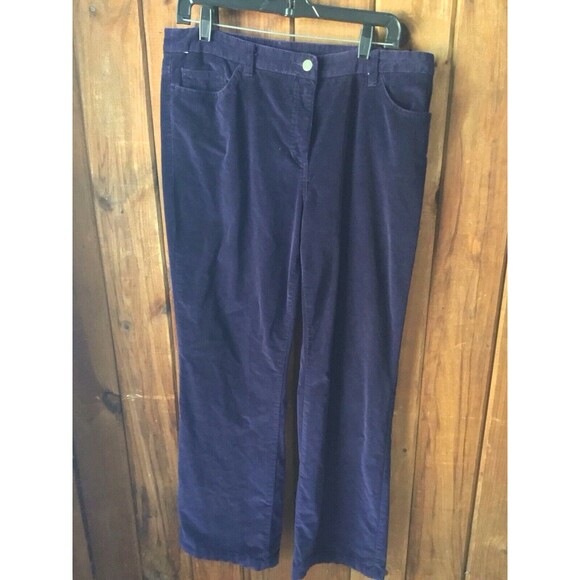 Style & Co Purple Corduroy Pants Size 14 Boot Cut Cotton Blend 5 Pocket - Picture 1 of 9